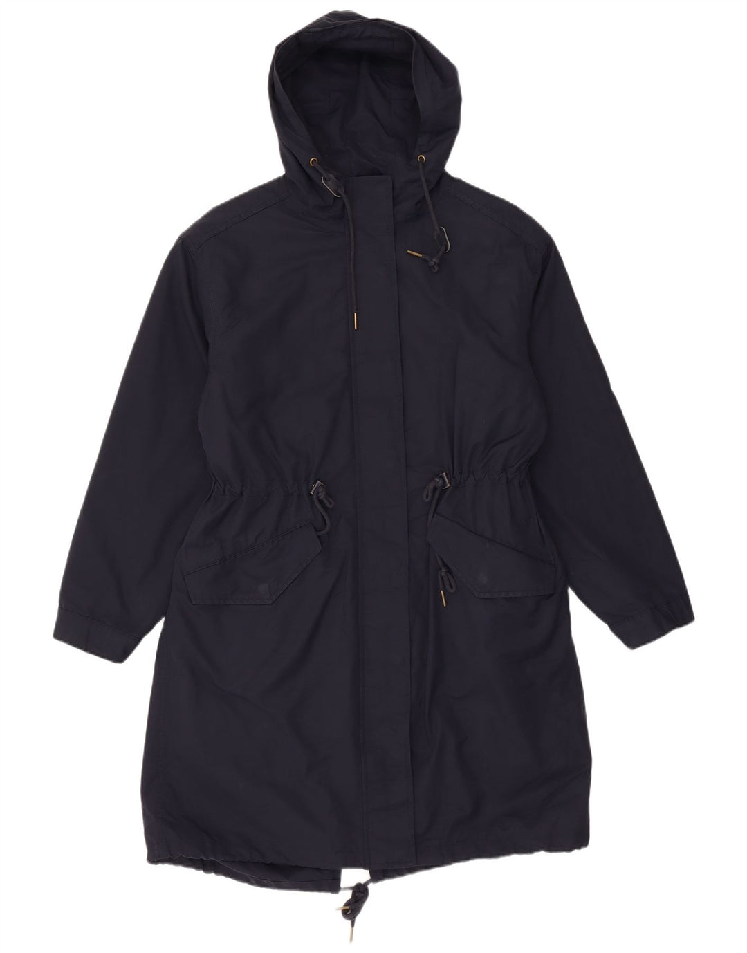 Marks & Spencer Veste Parka à capuche pour femme UK 12 Bleu marine moyen Polyester