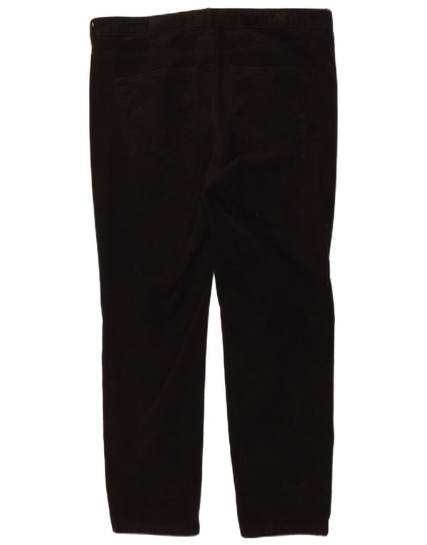 Marks & Spencer Pantalon slim en velours côtelé pour femme UK 18 XL W36 L28 Coton noir