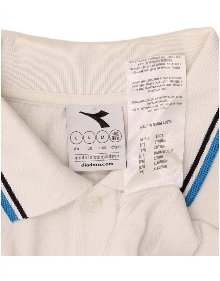 Diadora Polo Homme Grand Blanc Coton
