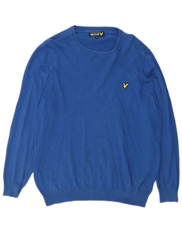 LYLE & SCOTT Pull Col Rond Homme XL Bleu Coton