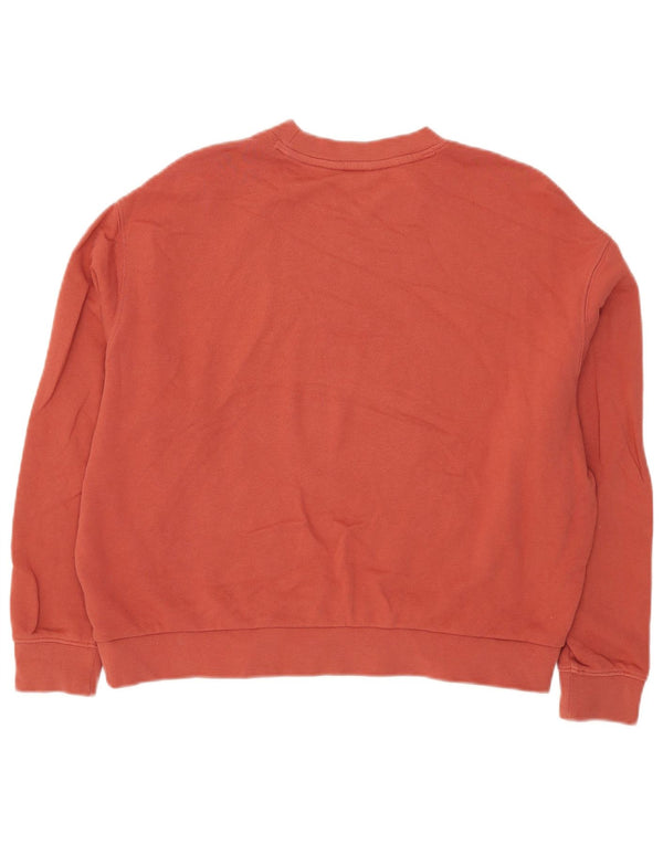 Lee Sweat-shirt coupe décontractée pour femme UK 10 Petit coton rouge