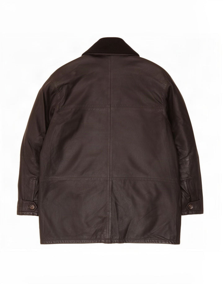 Bugatti Veste en cuir pour homme UK 40 Large Noir