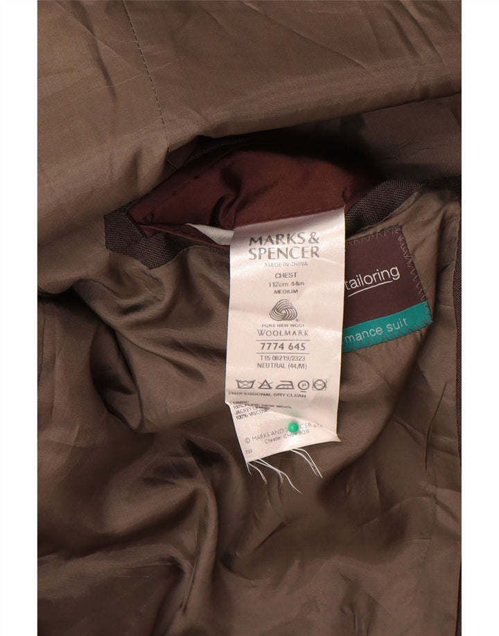 Marks & Spencer Veste blazer à 2 boutons pour homme UK 44 2XL Gris laine vierge