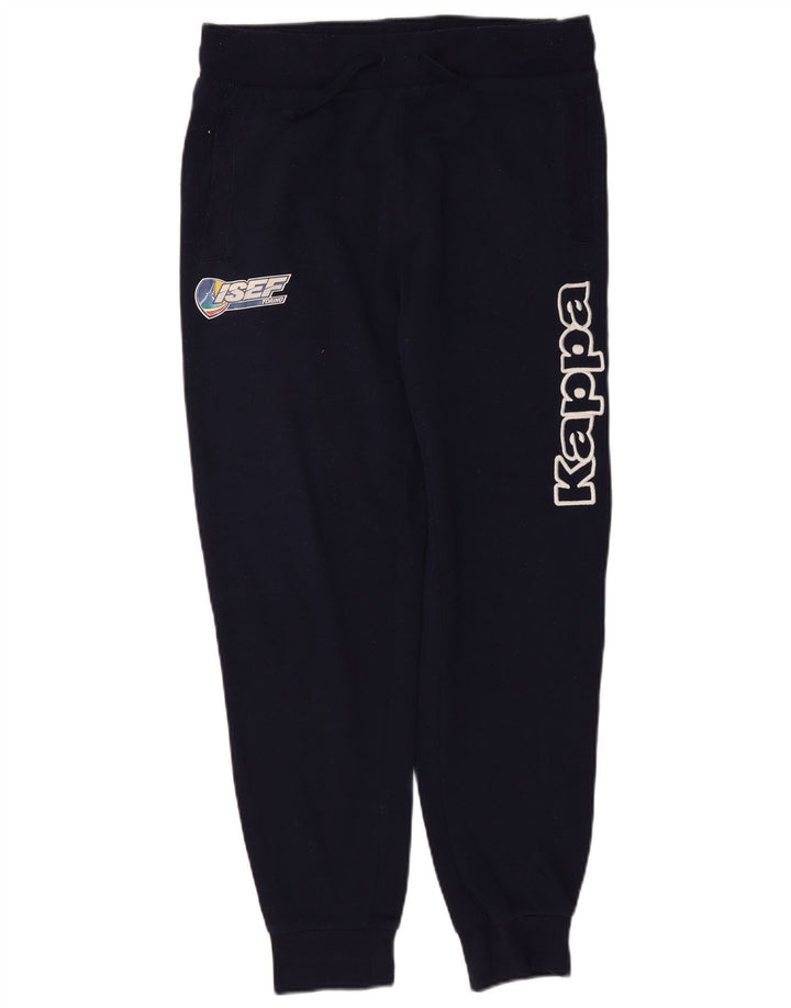 Kappa Pantalon de Survêtement Graphique Homme Joggers Petit Bleu Marine Polyester