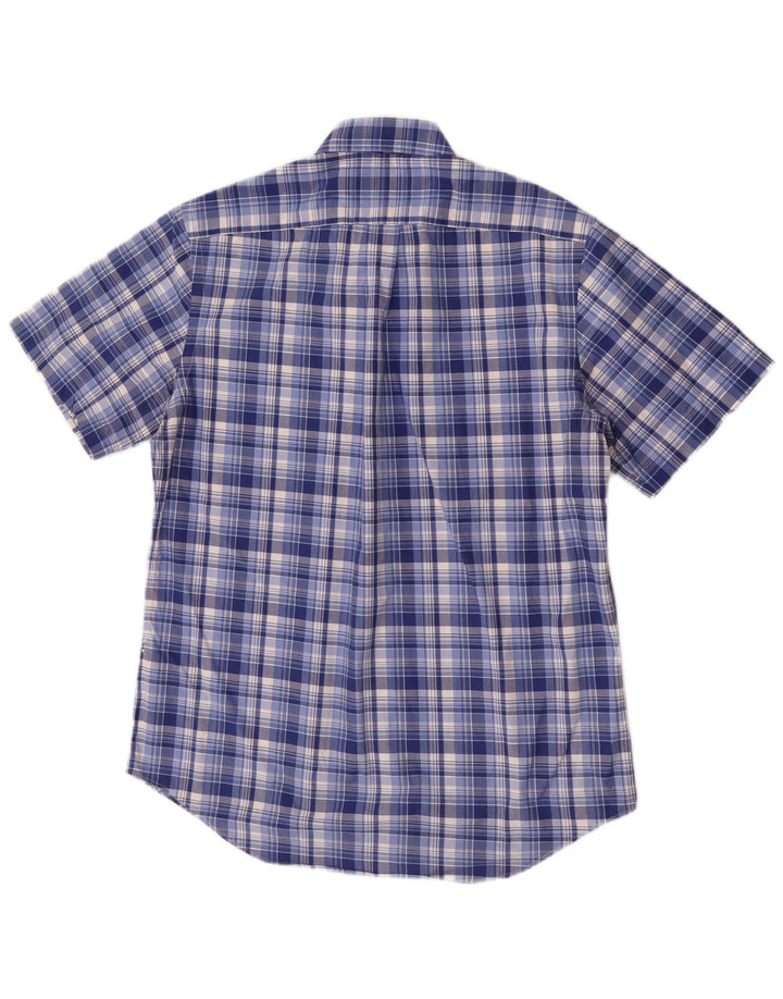 Ralph Lauren Chemise à manches courtes pour hommes en coton à carreaux bleu moyen