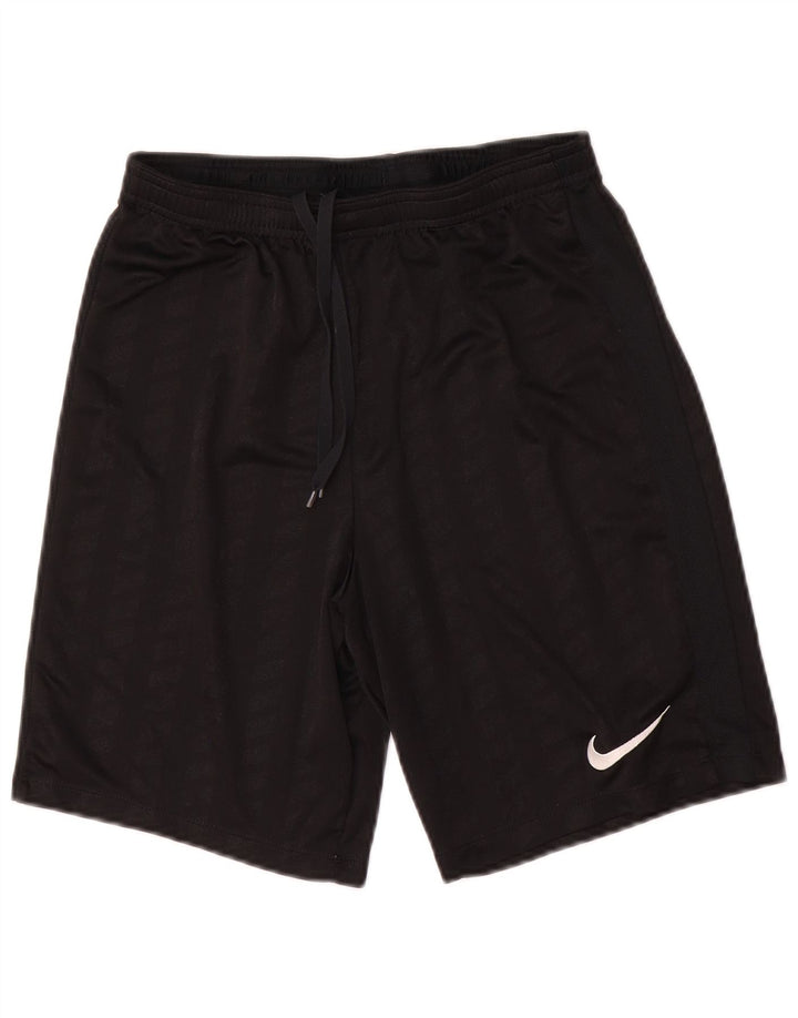 Nike Short de sport Dri Fit pour homme Petit polyester rayé noir