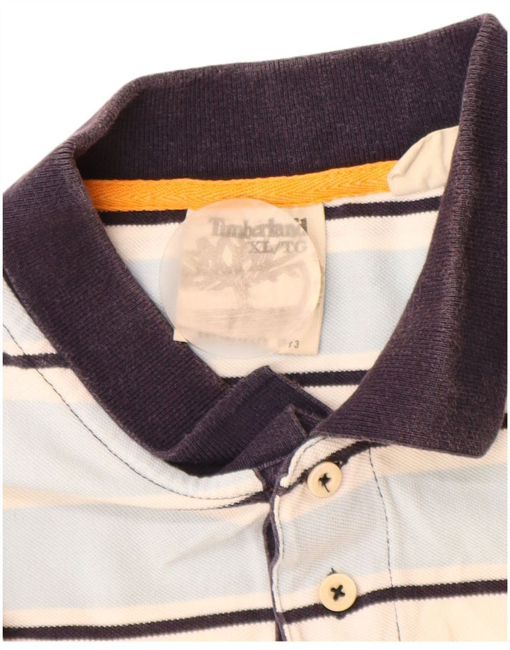 TIMBERLAND Polo Homme XL Coton Rayé Multicolore