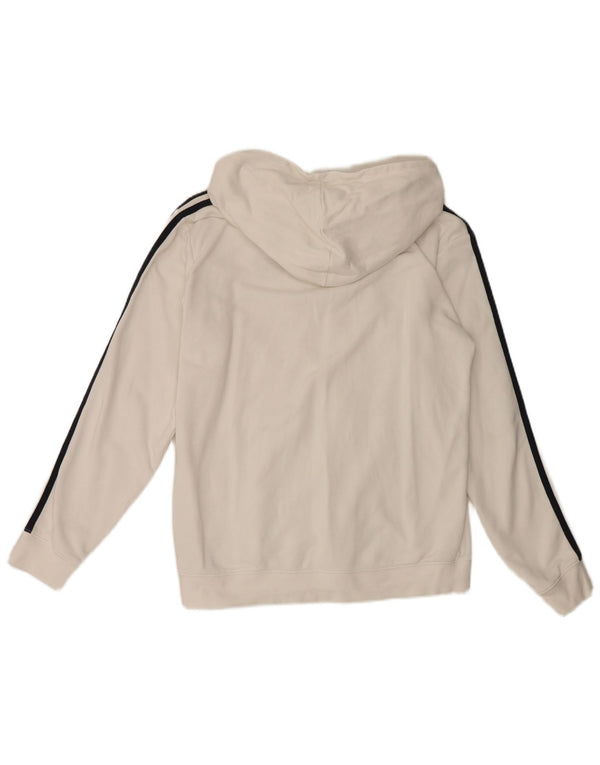 Adidas Pull à capuche zippé Real Madrid pour homme en coton blanc moyen