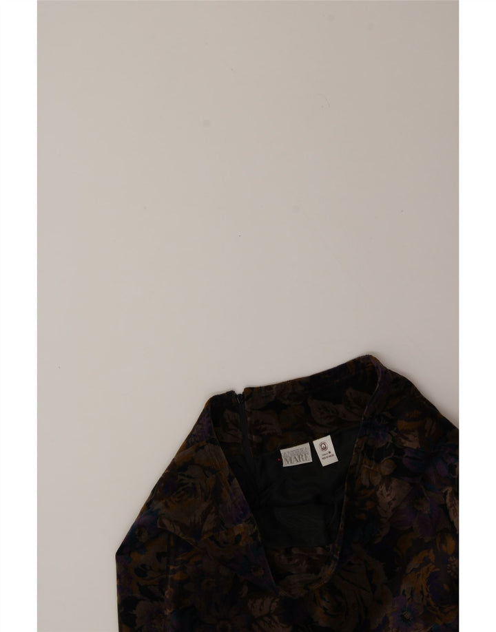 ANDREA MARE Womens Straight Skirt Medium W28  Brown Floral Cotton Vintage Andrea Mare and Second-Hand Andrea Mare from Messina Hembry 