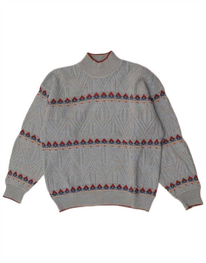 Umberto Bilancioni Pull col roulé pour homme IT 48 Bleu moyen
