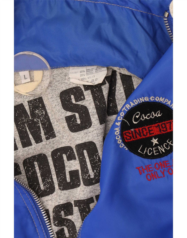 Veste de survêtement graphique pour homme Cocoa Large Nylon bleu