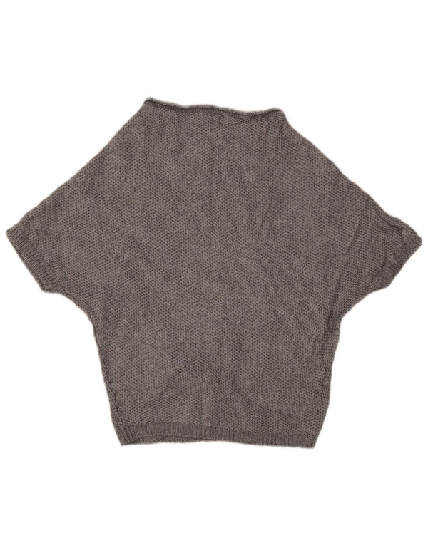 Max & Co. Pull à manches courtes et col bateau pour femme UK 14 Large Gris