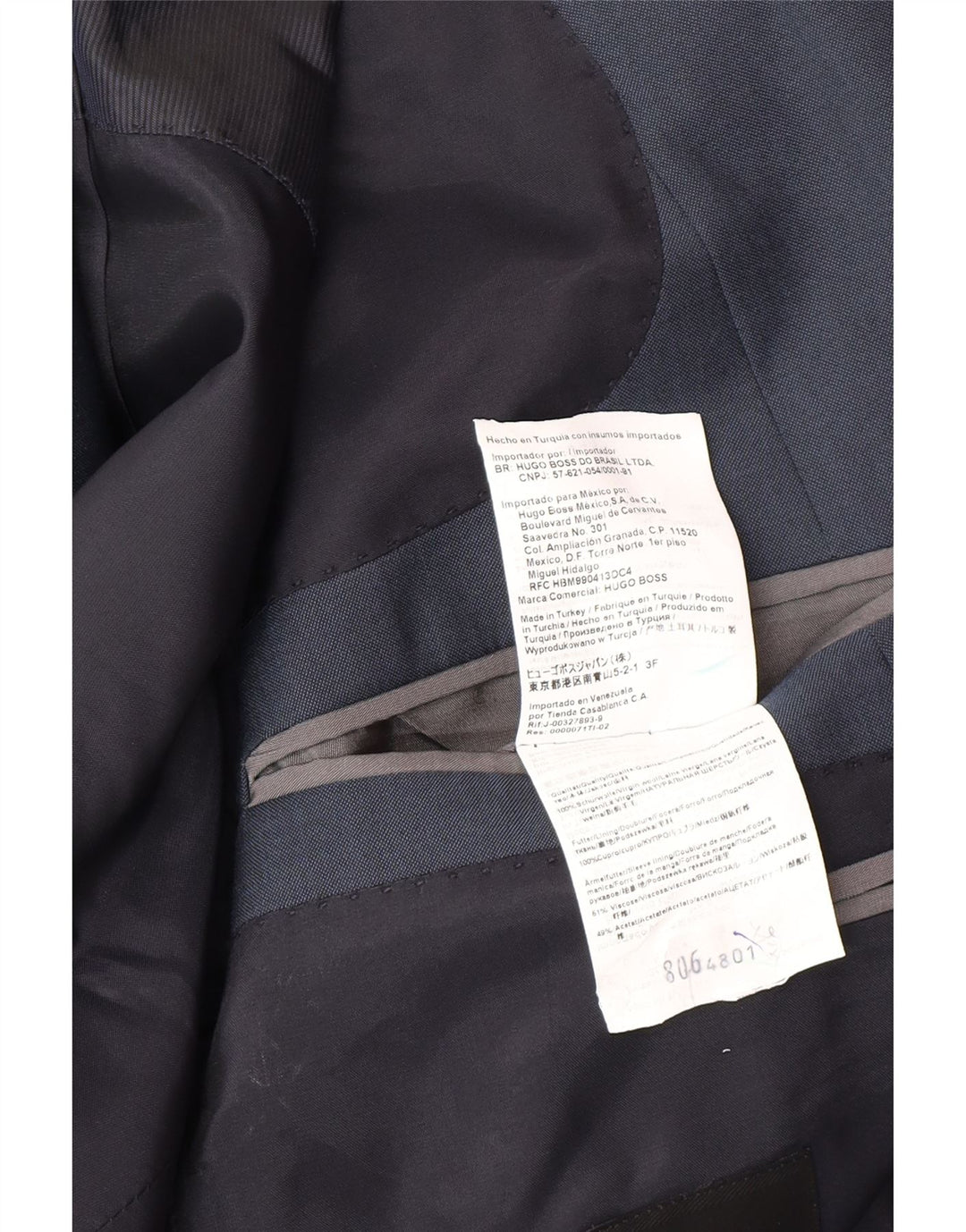 Hugo Boss Veste blazer à 2 boutons IT 48 en laine bleu marine moyen pour homme