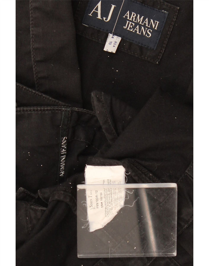 Armani Jeans Veste Blazer Crop 3 Boutons Femme IT 44 Coton Noir Moyen