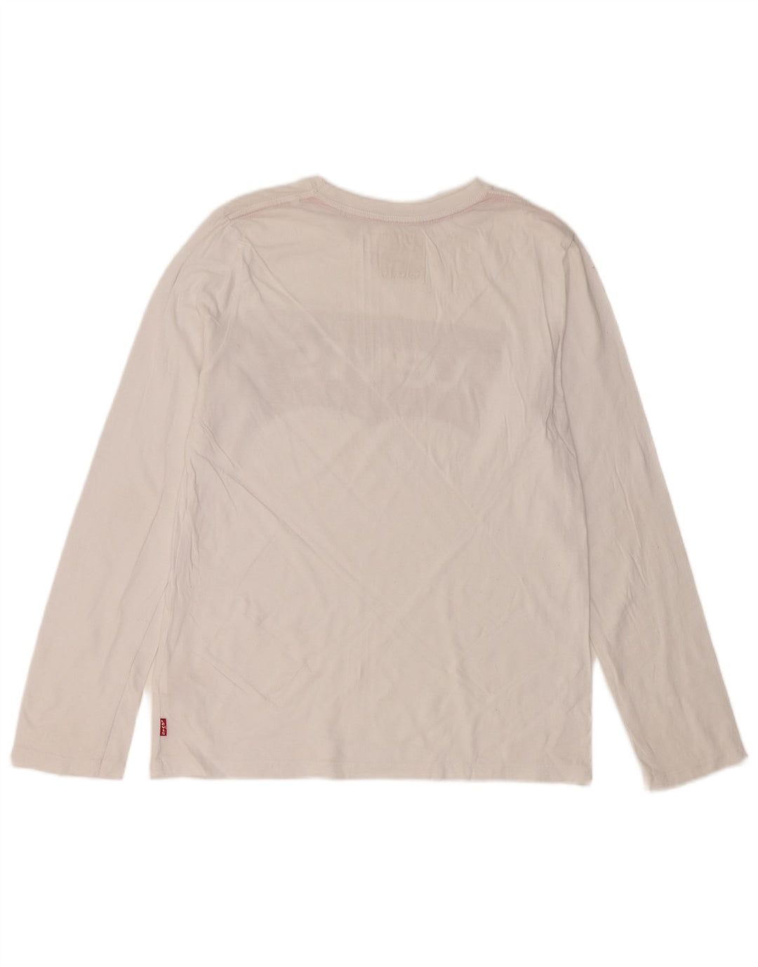 LEVI'S Boys Graphic Top Long Sleeve 15-16 Years White Cotton