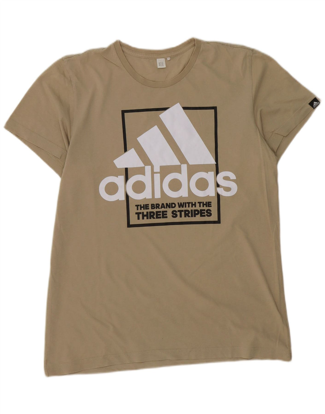 Adidas T-shirt graphique pour homme, grand, beige