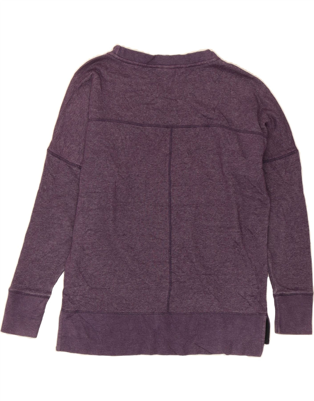 REEBOK Womens Graphic Sweatshirt Jumper UK 14 Medium Purple Cotton Vintage Reebok and Second-Hand Reebok from Messina Hembry 