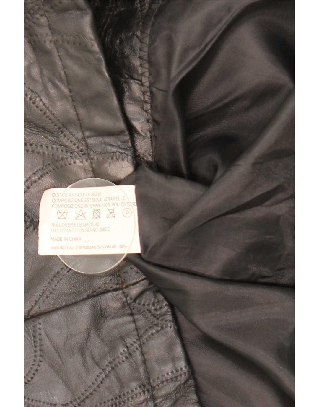 Alberto Bruni Manteau en cuir pour homme UK 40 Grand cuir patchwork noir