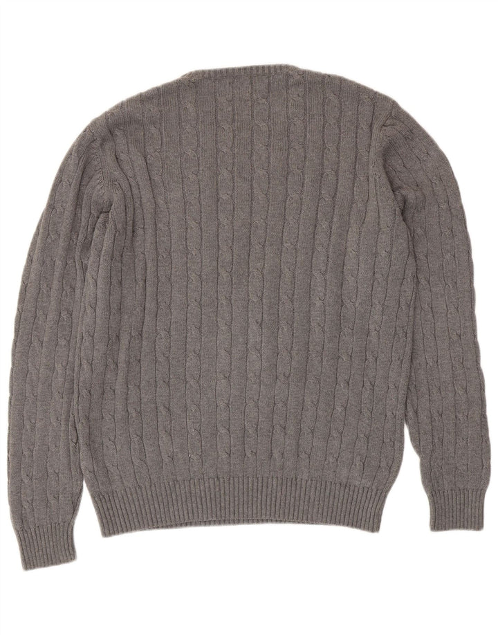 Marks & Spencer Pull à col rond bleu Harbour pour homme, grand gris