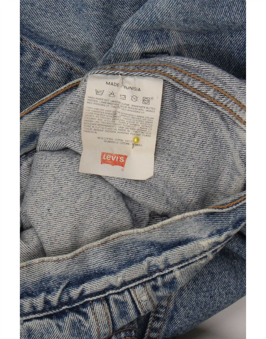 Levi's Veste en jean pour homme UK 40 Large Bleu Coton