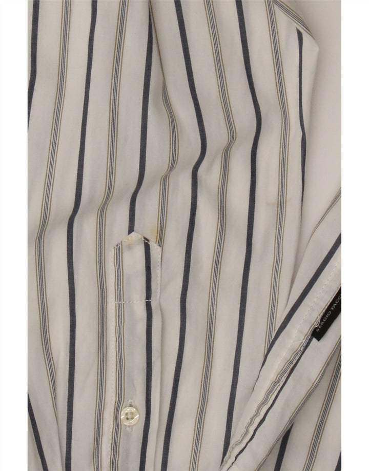 Sergio Tacchini Chemise Homme Grand Coton Rayé Blanc