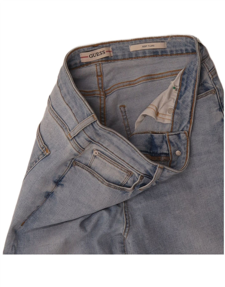GUESS Jean évasé sexy pour femme W30 L31 Bleu