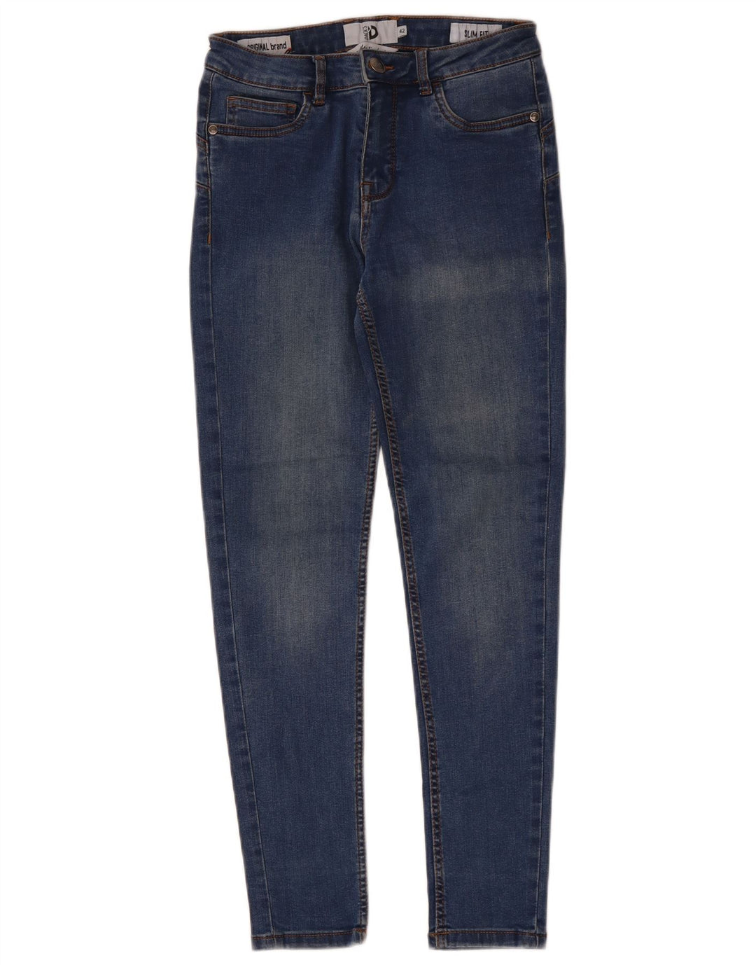Dack's Jean Slim Femme IT 42 Medium W28 L27 Bleu Coton