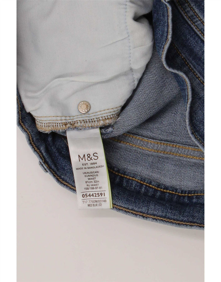 Marks & Spencer Short en Jean Homme Medium W32 Bleu Coton