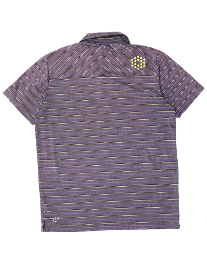 PUMA Polo Homme Large Violet Rayé