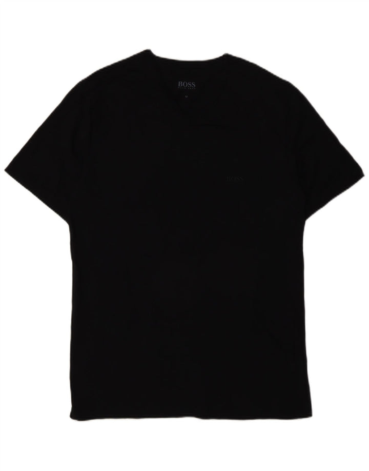 Hugo Boss Homme T-Shirt Top Coton Noir Moyen