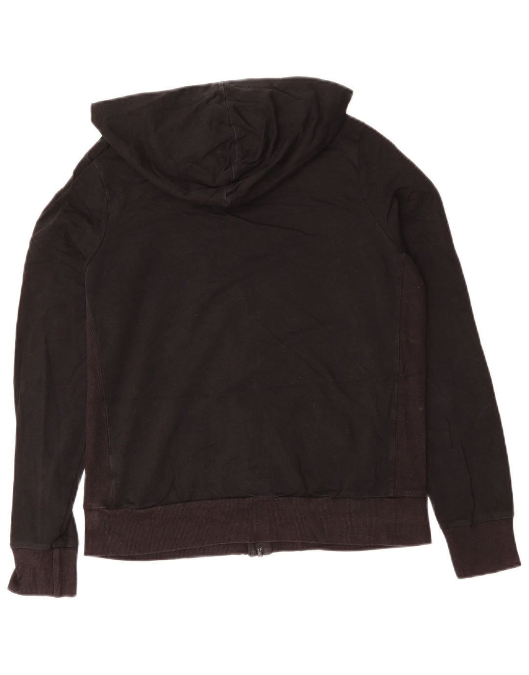 MARKS & SPENCER Pull à capuche zippé pour femme UK 14 Grand coton noir