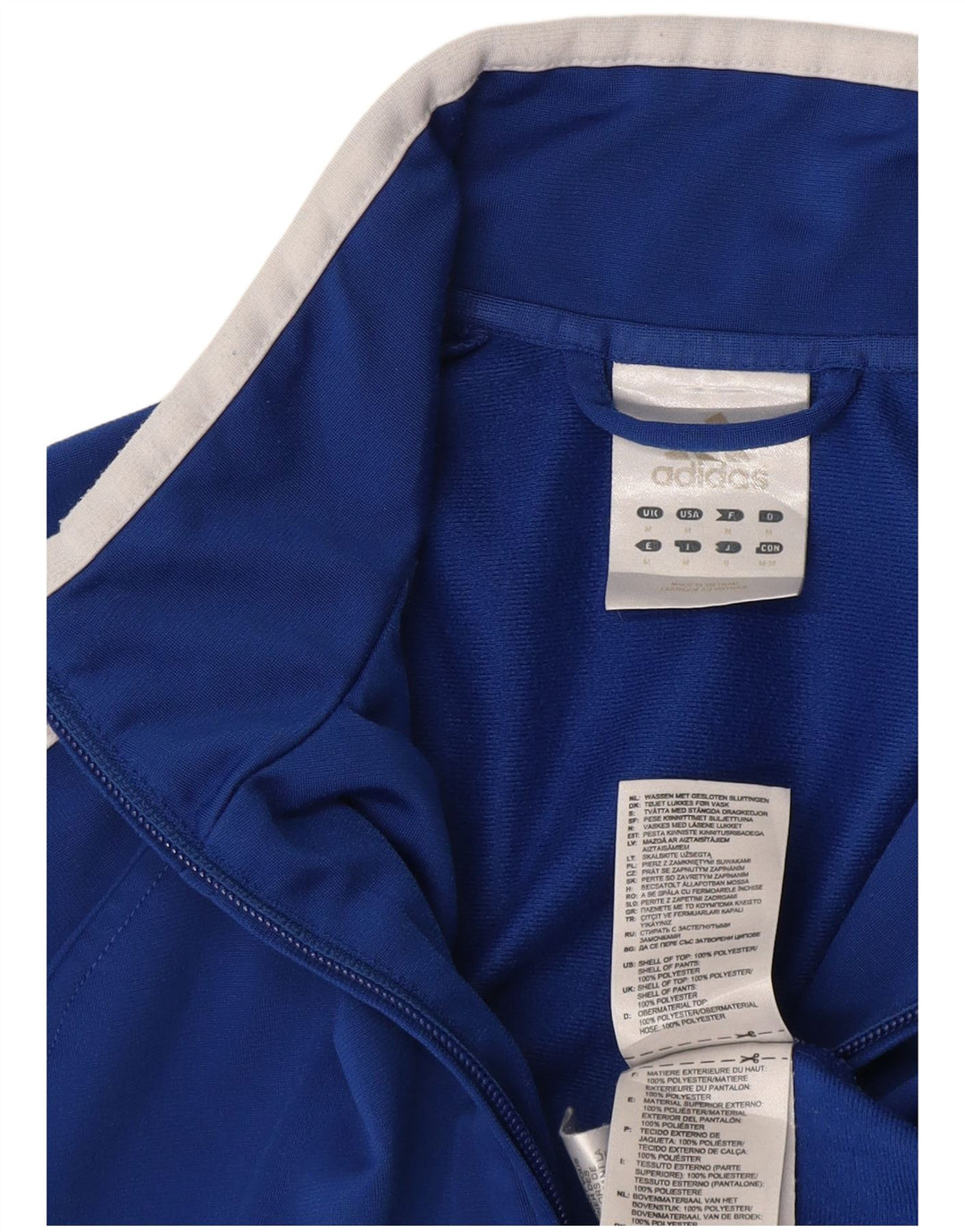 Adidas Veste de survêtement pour homme en polyester color block bleu moyen