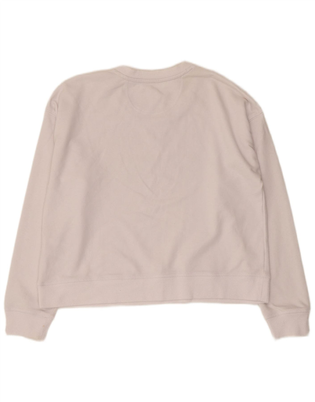 Dkny Sweat-shirt court graphique pour femme UK 14 en coton blanc moyen
