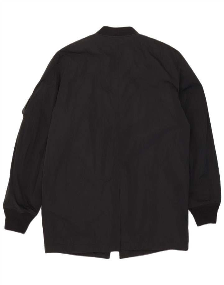 Diesel Veste Parka Femme UK 16 Large Noir Polyester