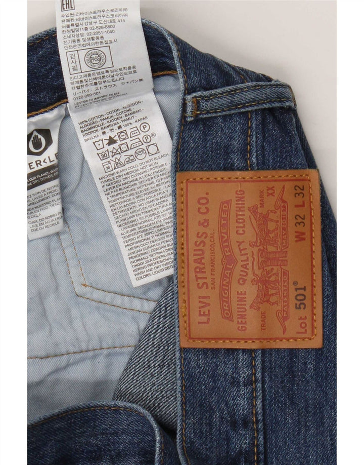 Levi's Jean Droit 501 Homme Bleu W32 L32 Coton