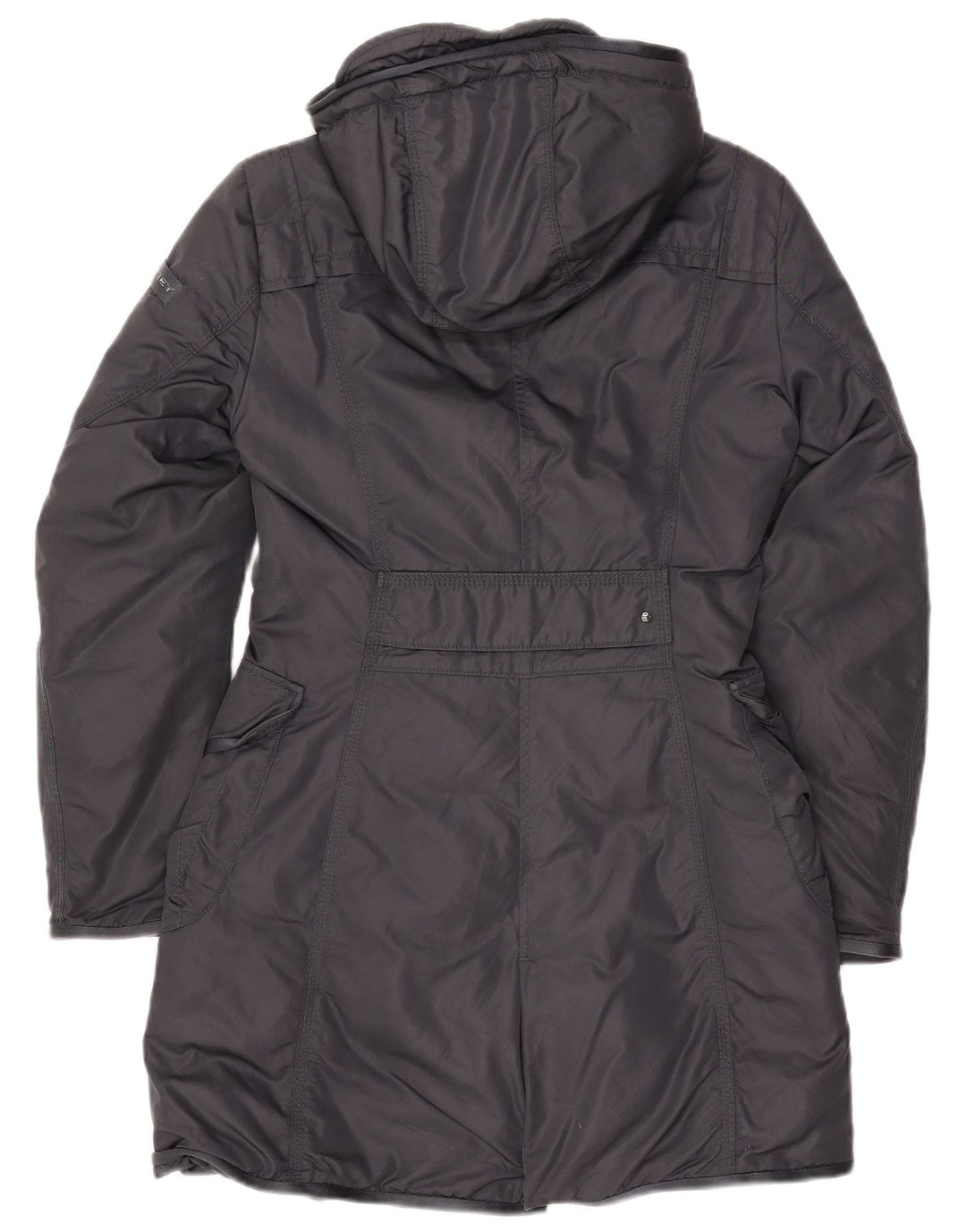 PEUTEREY Manteau matelassé à capuche IT 40 Small Bleu Marine Polyamide Femme