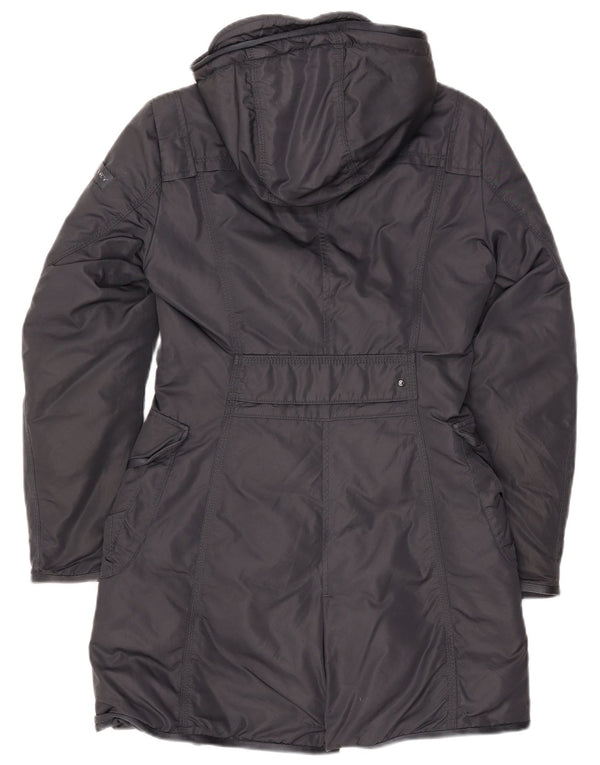 PEUTEREY Manteau matelassé à capuche IT 40 Small Bleu Marine Polyamide Femme