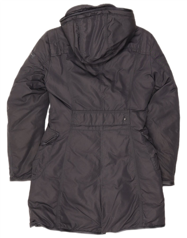 PEUTEREY Manteau matelassé à capuche IT 40 Small Bleu Marine Polyamide Femme