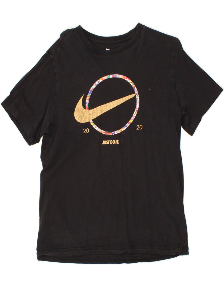 NIKE Womens Graphic T-Shirt Top UK 14 Medium Black Cotton Vintage Nike and Second-Hand Nike from Messina Hembry 