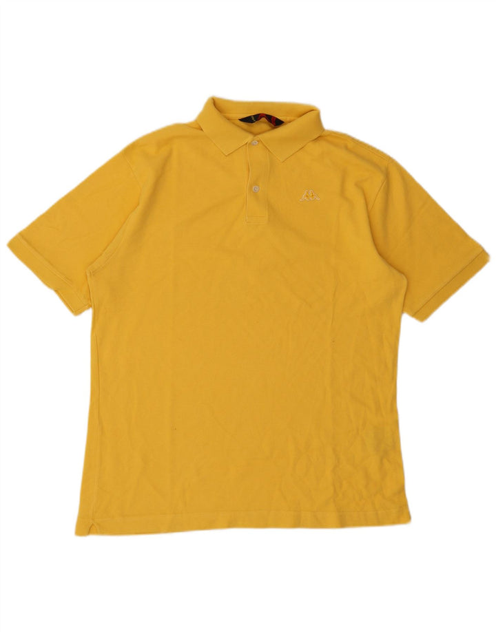 Kappa Polo Homme Jaune Moyen Coton