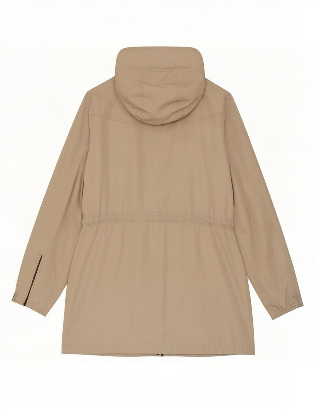 Zara Veste utilitaire à capuche pour femme UK 16 Large Beige Polyester