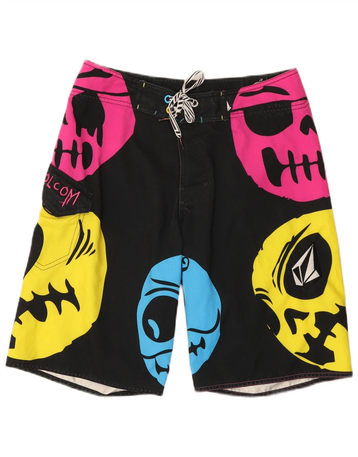 Volcom Short de Bain Graphique Homme Noir Moyen Polyester