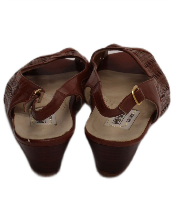 Donna Serena Sandales en cuir pour femme Taille UK 2,5 Cuir marron