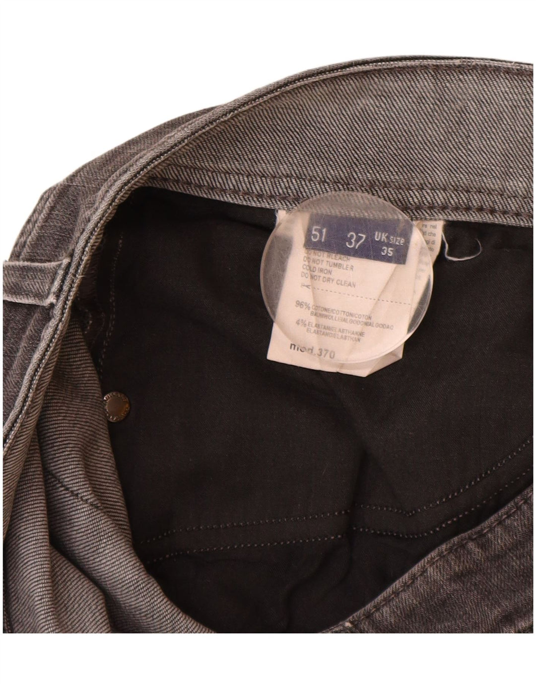 Trussardi Jean Slim W35 L32 Gris Coton Homme