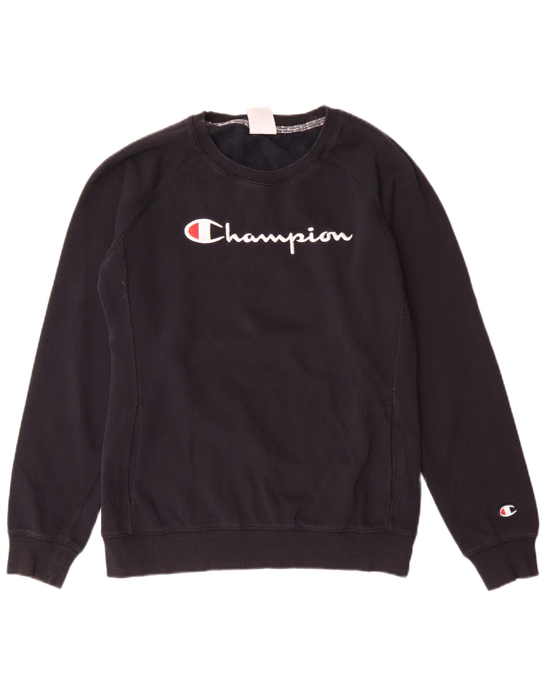 CHAMPION Sweat-shirt graphique pour femme UK 14, coton noir moyen