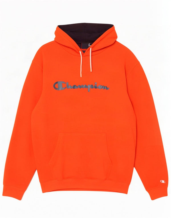 Champion Pull à capuche graphique pour homme 3XL Orange Coton