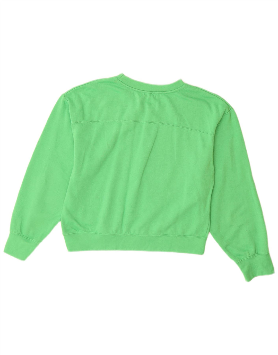 Zara Femme Sweatshirt Jumper UK 10 Petit Vert Polyester