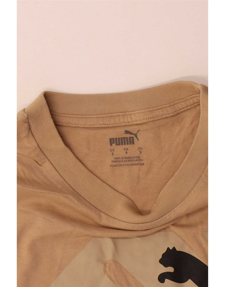 Puma T-Shirt Graphique Homme Petit Beige Coton