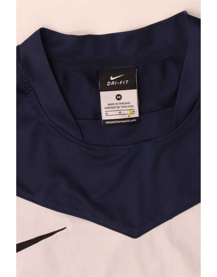 Nike Hommes Dri Fit T-Shirt Haut Bleu Marine Colorblock Polyester