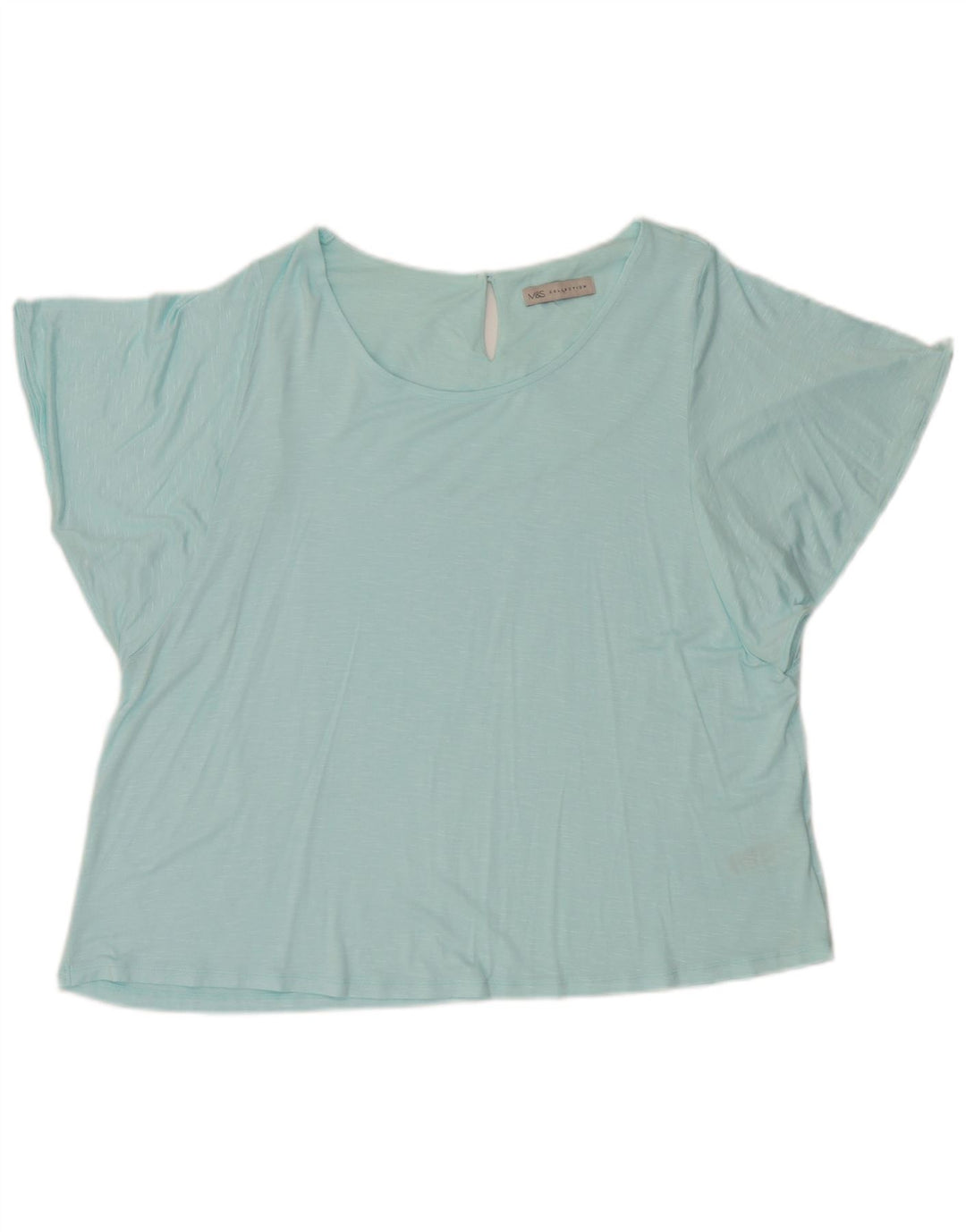 Marks & Spencer Chemisier Femme Top UK 20 2XL Bleu Moucheté Viscose